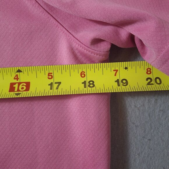 Under Armour Polo Shirt Women’s M Pink Heat Gear Loose Fit Short Sleeve - Picture 7 of 7
